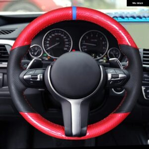 ブラック 本革 スエード車用 ステアリングホイール カバー BMW M スポーツ F30 F31 F34 X1 F07 X2 F10 F11 F25 F32 F33 F36 X3 F39 F48 - style 3