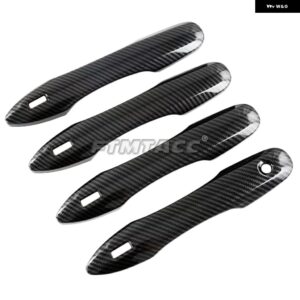 トヨタ BZ4X 2022 2023 ABS カーボン 車 ドアハンドル カバー トリム サイドドア グラブ ドアノブ ハンドルボウル 外装 12月 - Door Handle Cover