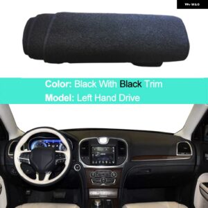 車用 ダッシュボード カバー カーペット ダッシュマット クライスラー 300 300C LD ランチア テーマ 2011-2022 オートサンシェード 紫外線防止ラグ パッド - LHD Black Edge