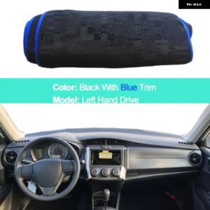2層式カー ダッシュボード カバー ダッシュマット ダッシュマット カーペットケープ トヨタ カローラ アクシオ 2012 - 2019 RHD LHD サンシェード ダッシュ - LHD Blue