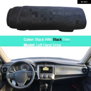 2層式カー ダッシュボード カバー ダッシュマット ダッシュマット カーペットケープ トヨタ カローラ アクシオ 2012 - 2019 RHD LHD サンシェード ダッシュ - LHD-Black