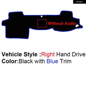 2層式カー ダッシュボード カバー カーペット トヨタ ランドクルーザー 200 J200 2008 - 2019 2020 LHD RHD ラグ パッド カーペット ダッシュマット - RHD Blue No Audio