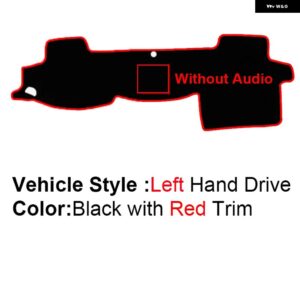 2層式カー ダッシュボード カバー カーペット トヨタ ランドクルーザー 200 J200 2008 - 2019 2020 LHD RHD ラグ パッド カーペット ダッシュマット - LHD Red No Audio