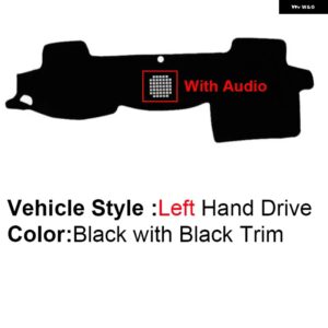2層式カー ダッシュボード カバー カーペット トヨタ ランドクルーザー 200 J200 2008 - 2019 2020 LHD RHD ラグ パッド カーペット ダッシュマット - LHD Black with Audio