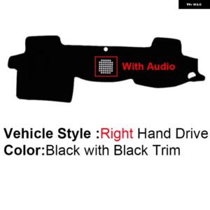 2層式カー ダッシュボード カバー カーペット トヨタ ランドクルーザー 200 J200 2008 - 2019 2020 LHD RHD ラグ パッド カーペット ダッシュマット - RHD Black with Audio
