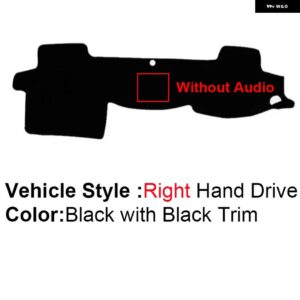 2層式カー ダッシュボード カバー カーペット トヨタ ランドクルーザー 200 J200 2008 - 2019 2020 LHD RHD ラグ パッド カーペット ダッシュマット - RHD Black No Audio