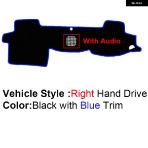 2層式カー ダッシュボード カバー カーペット トヨタ ランドクルーザー 200 J200 2008 - 2019 2020 LHD RHD ラグ パッド カーペット ダッシュマット - RHD Blue with Audio