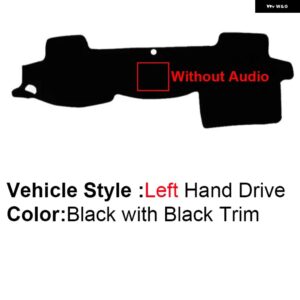 2層式カー ダッシュボード カバー カーペット トヨタ ランドクルーザー 200 J200 2008 - 2019 2020 LHD RHD ラグ パッド カーペット ダッシュマット - LHD Black No Audio