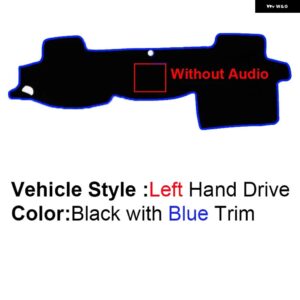 2層式カー ダッシュボード カバー カーペット トヨタ ランドクルーザー 200 J200 2008 - 2019 2020 LHD RHD ラグ パッド カーペット ダッシュマット - LHD Blue No Audio