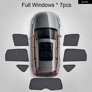 7PCS 車用マグネット式ウィンドウサンシェード カーテン トヨタ ランドクルーザー 100シリーズ 1997-2007 LC100 FJ100 UZJ100 アクセサリー - full 7pcs