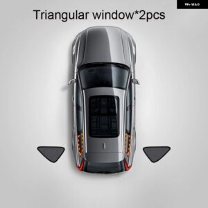 7PCS 車用マグネット式ウィンドウサンシェード カーテン トヨタ ランドクルーザー 100シリーズ 1997-2007 LC100 FJ100 UZJ100 アクセサリー - Triangular 2pcs