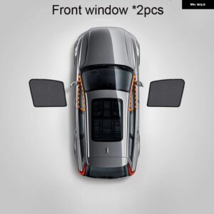 7PCS 車用マグネット式ウィンドウサンシェード カーテン トヨタ ランドクルーザー 100シリーズ 1997-2007 LC100 FJ100 UZJ100 アクセサリー - Front 2PCS