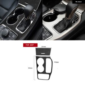 ジープ グランド チェロキー 2014-2018 アクセサリー カーカーボン インテリア オートマチックギア パネル トリム ステッカー デコレーション - BALCK RHD B