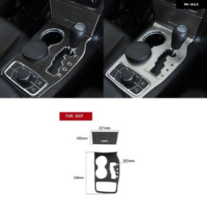 ジープ グランド チェロキー 2014-2018 アクセサリー カーカーボン インテリア オートマチックギア パネル トリム ステッカー デコレーション - BALCK RHD C