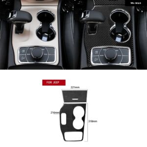 ジープ グランド チェロキー 2014-2018 アクセサリー カーカーボン インテリア オートマチックギア パネル トリム ステッカー デコレーション - BALCK LHD A