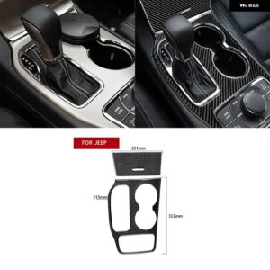 ジープ グランド チェロキー 2014-2018 アクセサリー カーカーボン インテリア オートマチックギア パネル トリム ステッカー デコレーション - BALCK LHD B