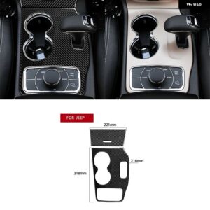 ジープ グランド チェロキー 2014-2018 アクセサリー カーカーボン インテリア オートマチックギア パネル トリム ステッカー デコレーション - BALCK RHD A