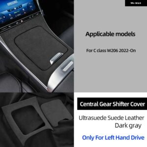 ウルトラスエードトップスエード中央 コントロール パネル ステッカー 装飾 トリム カーカバー メルセデス ベンツ C クラス W206 2022アクセサリー - Dark Gray