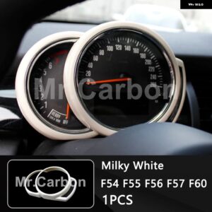 車用タコメーターデコレーションカバー BMW MINI ONE COOPER S F54 F55 F56 F57 F60 内装 カスタム アクセサリー カー用品 - milky white