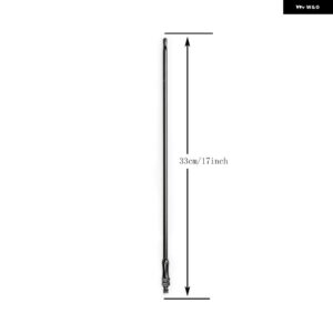 17CM/33CM メタルアンテナ ジープ ラングラー JK JL 2007-2022 車 外装 カスタム アクセサリー - Black 33cm