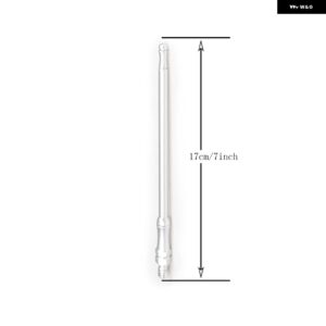 17CM/33CM メタルアンテナ ジープ ラングラー JK JL 2007-2022 車 外装 カスタム アクセサリー - Silver 17cm