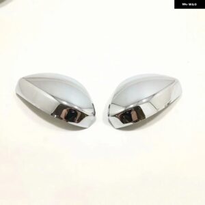 ジャガー F-PACE F PACE 2016-2018 ABS クローム/カーボン アウトサイドドア バックミラー レインアイブロウカバー アクセサリー 2個 - Chrome