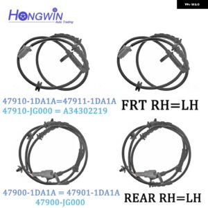 リアフロント ABS ホイールスピードセンサー 07-13 日産 X-TRAIL ROGUE S35 T31 T31Z 2.5L L4 2.5L 47910-1DA1A 47911-1DA1A 47900-JG000 - 1 set