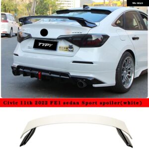車 トランク スポイラー リア トランク ウィングスポイラー アクセサリー ホンダ シビック セダン11代目2022 - sedan white