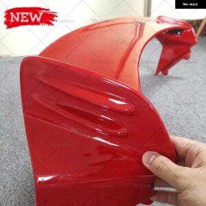 ルーフ ウィング リップ ミニ R50 R53 R56 JCW 光沢スプレーペイント トップスポイラー レーシング ブラック/レッド スプリッター - Glossy Red