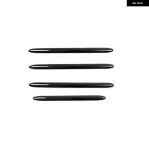 4個入り 車 ドアハンドル カバー トリム ステンレス BMW 5シリーズ F10 F11 F18 2011-2017 カーボン/ ブライトブラック /シルバー - Bright Black