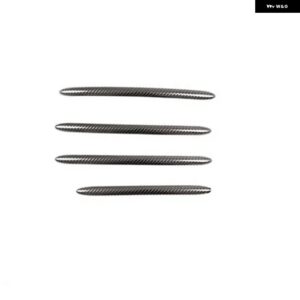 4個入り 車 ドアハンドル カバー トリム ステンレス BMW 5シリーズ F10 F11 F18 2011-2017 カーボン/ ブライトブラック /シルバー - Carbon Fiber Black