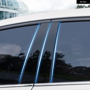 4PCS ブライトブラック /カーボン カードアピラー ポスト トリム カバー BCコラム ステッカー VW ゴルフ 8 MK8 2021 - bright black