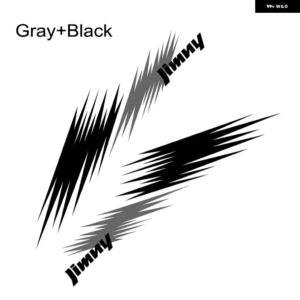 2PCS カー スタイリング サイド ステッカー 自動車ビニールフィルム SUI JIMNY 自動車 防水 デカール デコレーション カーチューニングアクセサリー - Gray Black