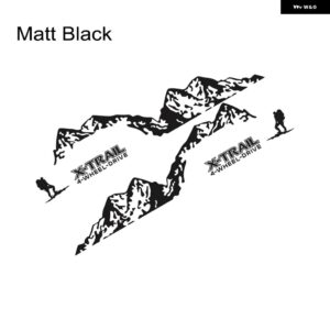 車用 ステッカー 日産 X-TRAIL T30 T31 T32 T33 登山スポーツ ピークグラフィック ビニール PVC フィルム デカール 自動車チューニングアクセサリー - Matt black