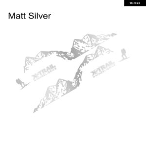 車用 ステッカー 日産 X-TRAIL T30 T31 T32 T33 登山スポーツ ピークグラフィック ビニール PVC フィルム デカール 自動車チューニングアクセサリー - Matt Silver