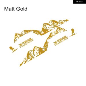 車用 ステッカー 日産 X-TRAIL T30 T31 T32 T33 登山スポーツ ピークグラフィック ビニール PVC フィルム デカール 自動車チューニングアクセサリー - Matt Gold