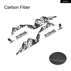 車用 ステッカー 日産 X-TRAIL T30 T31 T32 T33 登山スポーツ ピークグラフィック ビニール PVC フィルム デカール 自動車チューニングアクセサリー - carbon fiber