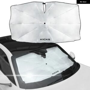 車用 フロントガラス サンシェード カバー アクセサリー 日産 キャシュカイ ジューク マイクラ リーフ ナバラ 370Z パスファインダー NV200 セレナ 350Z - For Kicks