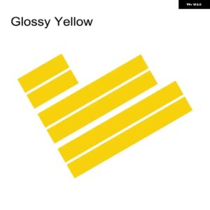 3枚入り 車用 ステッカー 自動車用 ボンネット ボンネット ルーフ テール デコレーション デカール グラフィック ストライプキット ビニール チューニングカ - Glossy Yellow