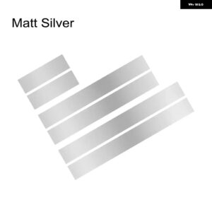 3枚入り 車用 ステッカー 自動車用 ボンネット ボンネット ルーフ テール デコレーション デカール グラフィック ストライプキット ビニール チューニングカ - Matt Silver