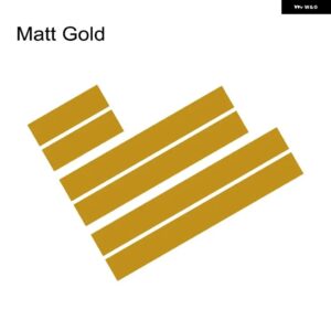 3枚入り 車用 ステッカー 自動車用 ボンネット ボンネット ルーフ テール デコレーション デカール グラフィック ストライプキット ビニール チューニングカ - Matt Gold