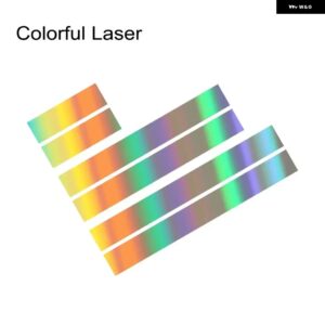 3枚入り 車用 ステッカー 自動車用 ボンネット ボンネット ルーフ テール デコレーション デカール グラフィック ストライプキット ビニール チューニングカ - Colorful Laser