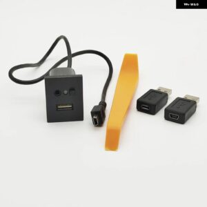 USB AUXスロット インターフェース ミニUSB ケーブル オーディオ 入力 アダプター フォード フォーカス 2 MK2 2009 2010 2011 カーアクセサリー - 1 Set Black