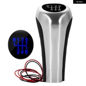 5/6速車用LED ギア シフト ノブ MT シフター スティック レバー BMW E90 E91 E92 E93 E30 E36 E46 F30 E34 E39 E64 E87 E88 X1 X3 X5 - 6 Speed A Blue