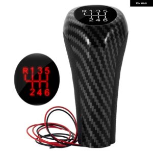 5/6速車用LED ギア シフト ノブ MT シフター スティック レバー BMW E90 E91 E92 E93 E30 E36 E46 F30 E34 E39 E64 E87 E88 X1 X3 X5 - 6 Speed B Red