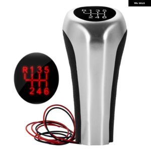 5/6速車用LED ギア シフト ノブ MT シフター スティック レバー BMW E90 E91 E92 E93 E30 E36 E46 F30 E34 E39 E64 E87 E88 X1 X3 X5 - 6 Speed A Red