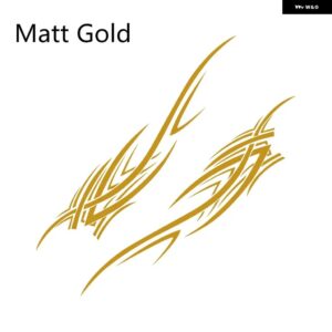 車体ビニールフィルム 装飾 ステッカー 2枚 汎用 オートアクセサリー SUI VOLVO TESLA SKODA VW VOLKSWAGEN SEAT SUBARU トヨタ - Matt Gold