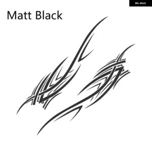 車体ビニールフィルム 装飾 ステッカー 2枚 汎用 オートアクセサリー SUI VOLVO TESLA SKODA VW VOLKSWAGEN SEAT SUBARU トヨタ - Matt black