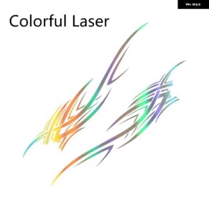 車体ビニールフィルム 装飾 ステッカー 2枚 汎用 オートアクセサリー SUI VOLVO TESLA SKODA VW VOLKSWAGEN SEAT SUBARU トヨタ - Colorful Laser