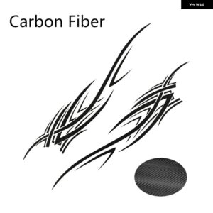 車体ビニールフィルム 装飾 ステッカー 2枚 汎用 オートアクセサリー SUI VOLVO TESLA SKODA VW VOLKSWAGEN SEAT SUBARU トヨタ - carbon fiber